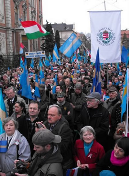Szimpátiatüntetés a székelyekért